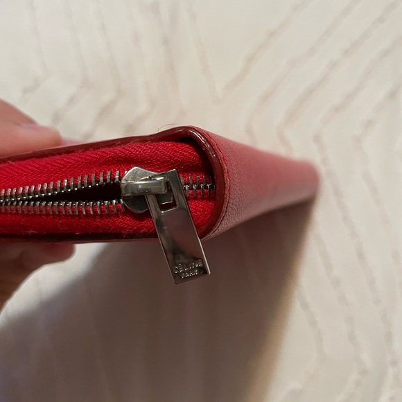 Celine Red Python Lambskin Large Zip Around Multifunctional wallet with COA - Picture 3 of 15